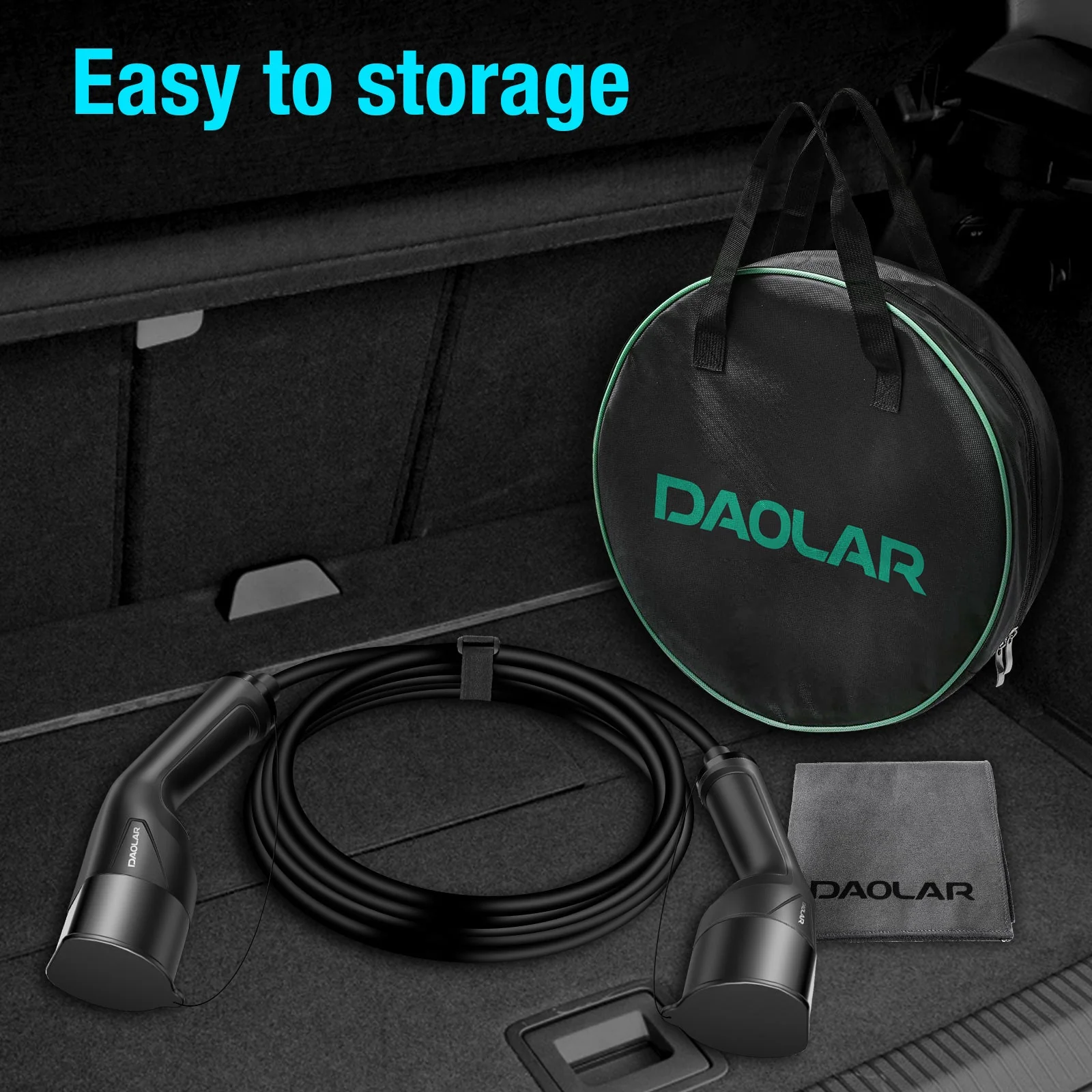 Daolar Type 2 Charging Cable for all EV & PHEV 11KW 16A 3-Phase, 10M  Type 2 to Type 2 Car Charging Cable with Carry Bag - Image 6