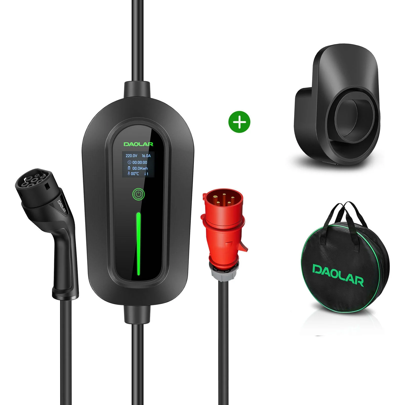 Daolar Mobile Wallbox 11KW 3-Phase 16 A Type 2 charging cable for Electric Vehicles with CEE plug, 8H scheduled charging EV charging station - Image 10