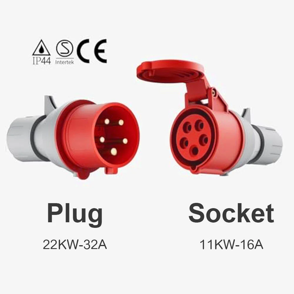 Daolar CEE Adapter 3 Phases 5-pins 32A / 400V Plug to 16A / 400V Socket with 5X2.5mm² 0.3m Pure Copper charging cable - Image 3