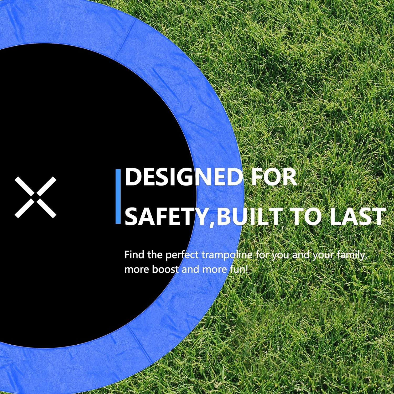 Daolar Trampoline with Safety Net Rain Cover, Ladder, Edge Cover & Accessories, Children's Trampoline Garden Trampoline up to 225 kg - Image 4