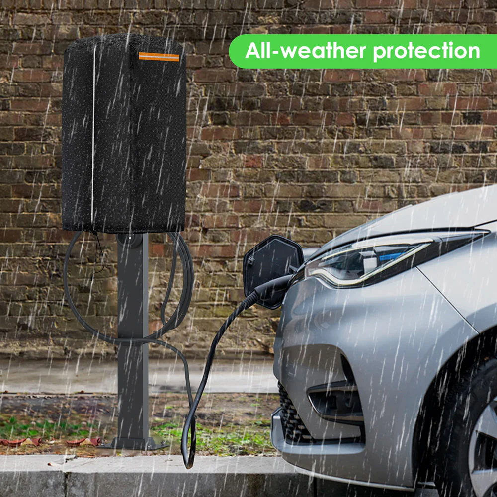 [Upgrade] Daolar Universal Wallbox Stand Column for Electric Vehicle Charging Station with Charging Cable Holder and Rain shield - Image 3