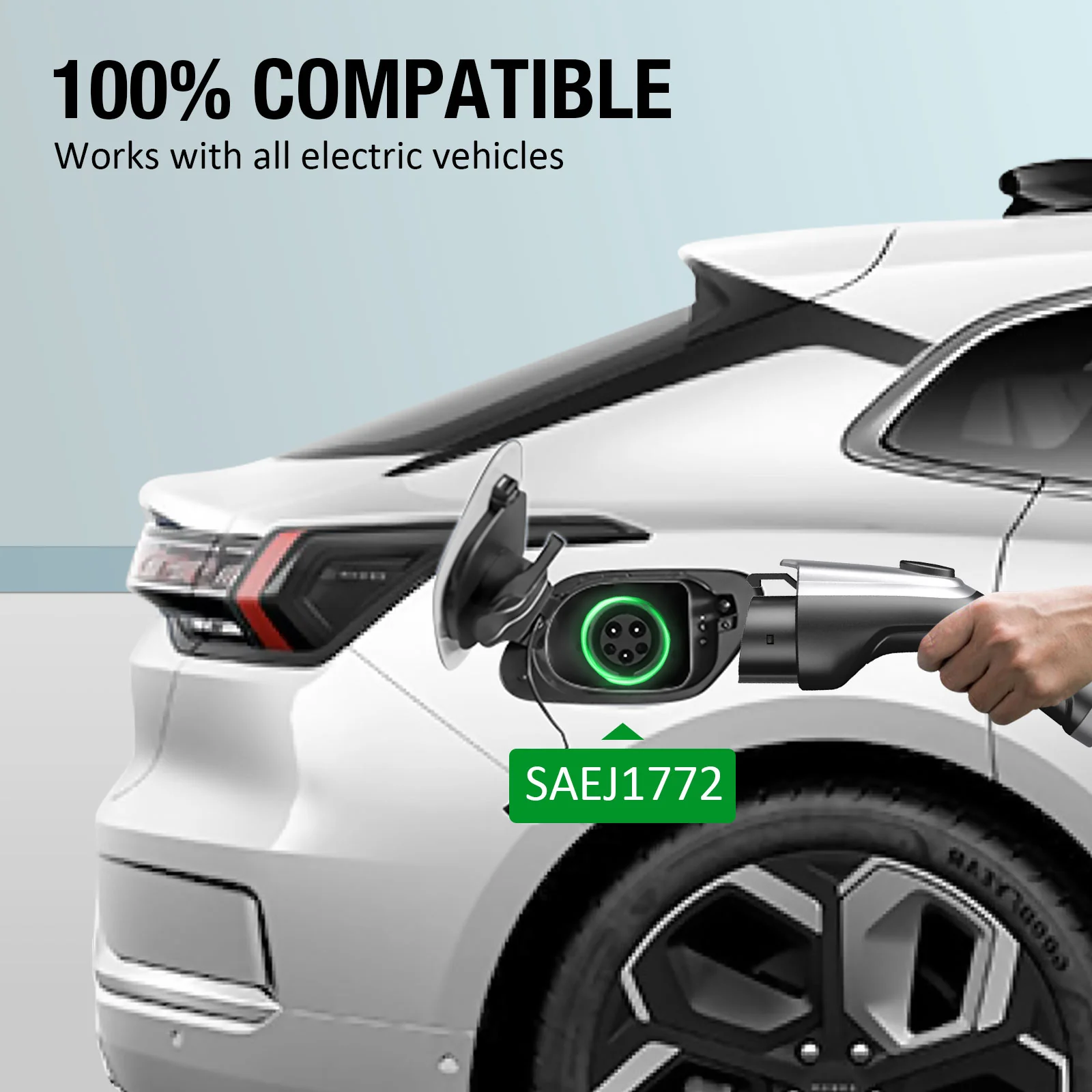 Daolar Level 2 EV Charger 32 Amp 110V-240V J1772 Electric Vehicle Portable Charger with 25ft Cable and NEMA 14-50 Plug, Chargepoint Home Flex Level 2 EV Charger - Image 6