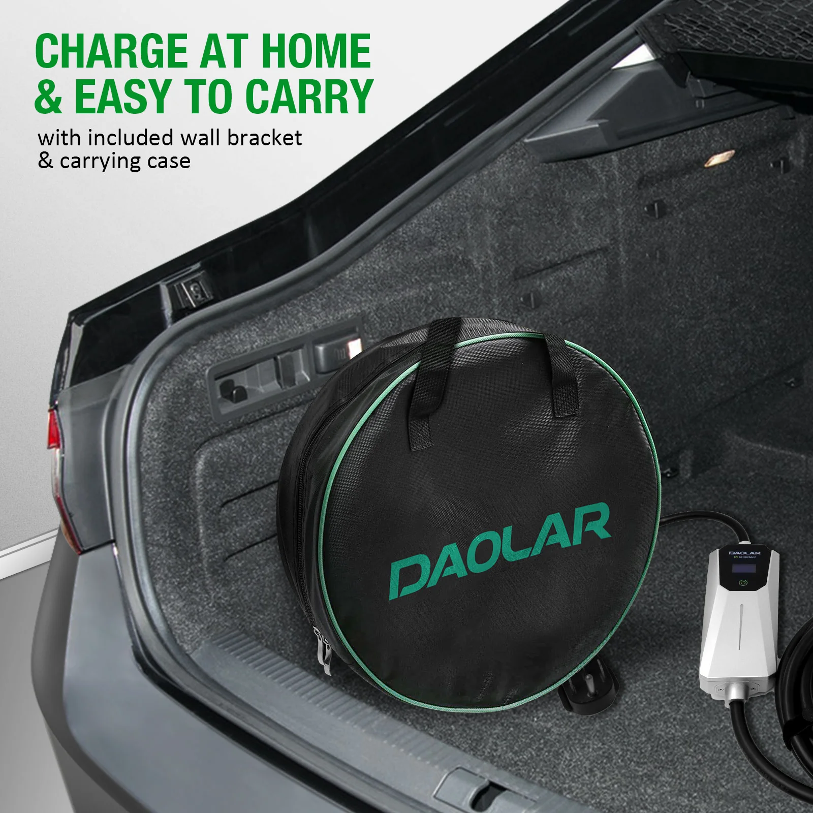 Daolar Level 2 EV Charger 32 Amp 110V-240V J1772 Electric Vehicle Portable Charger with 25ft Cable and NEMA 14-50 Plug, Chargepoint Home Flex Level 2 EV Charger - Image 7