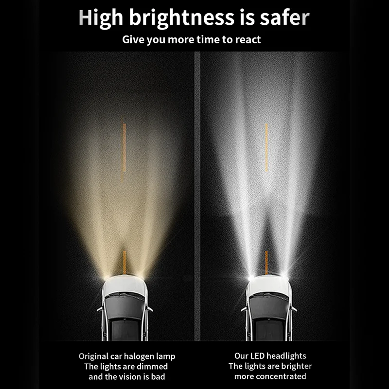 Daolar H7 LED Lamp, up to 500%, 50W 6600LM, 6500K Super Bright White, Quick Installation, Pack of 2 - Image 4