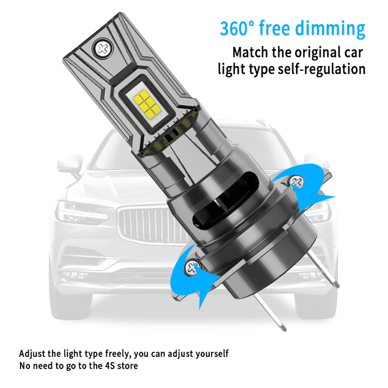 Daolar H7 LED Lamp, up to 500%, 50W 6600LM, 6500K Super Bright White, Quick Installation, Pack of 2 - Image 6